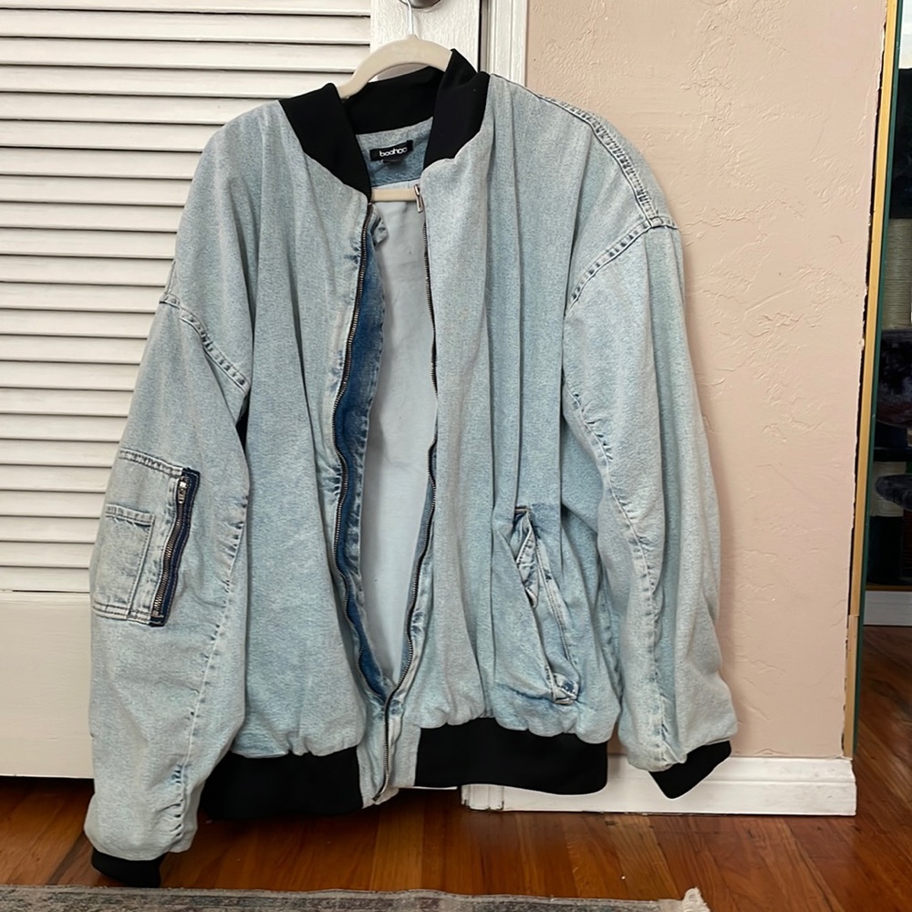 Boohoo Denim Bomber Jacket